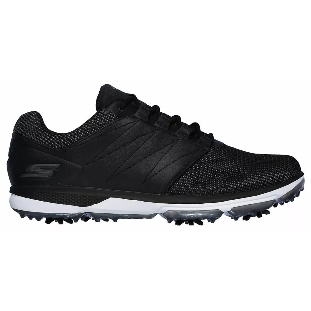 Skechers Men's Black Athletic Golf Shoe with White Midsole